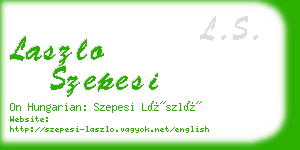 laszlo szepesi business card